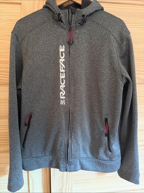 Race Face Men’s Full-Zip Technical Hoodie Grey – MTB
